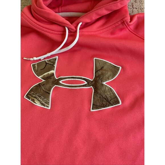 Under Armour | Camo Logo Hoodie Sweater | Pink | Medium.EUC - Picture 12 of 12